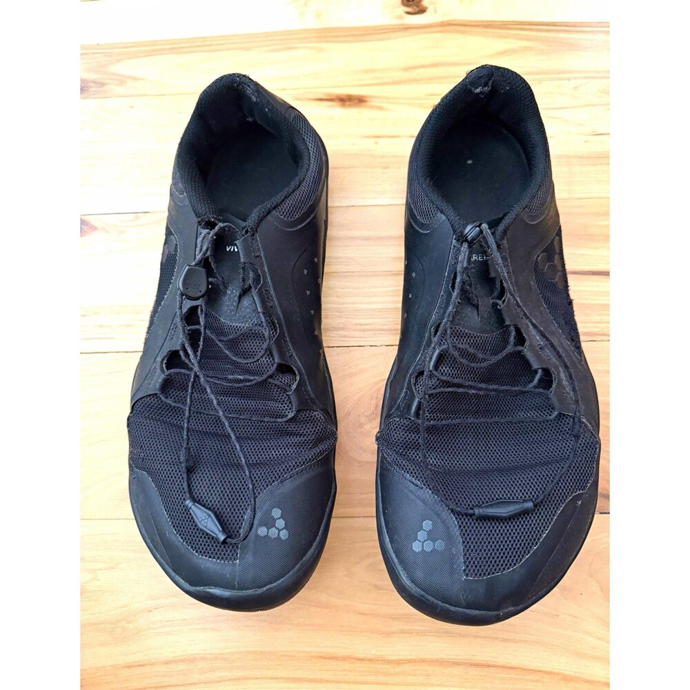 Vivobarefoot Men’s 11.5 Black Mesh Low Top Lace Up Sneaker Shoes Thrashed